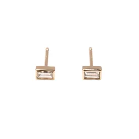 14k Petite Baguette Studs .10 CTW