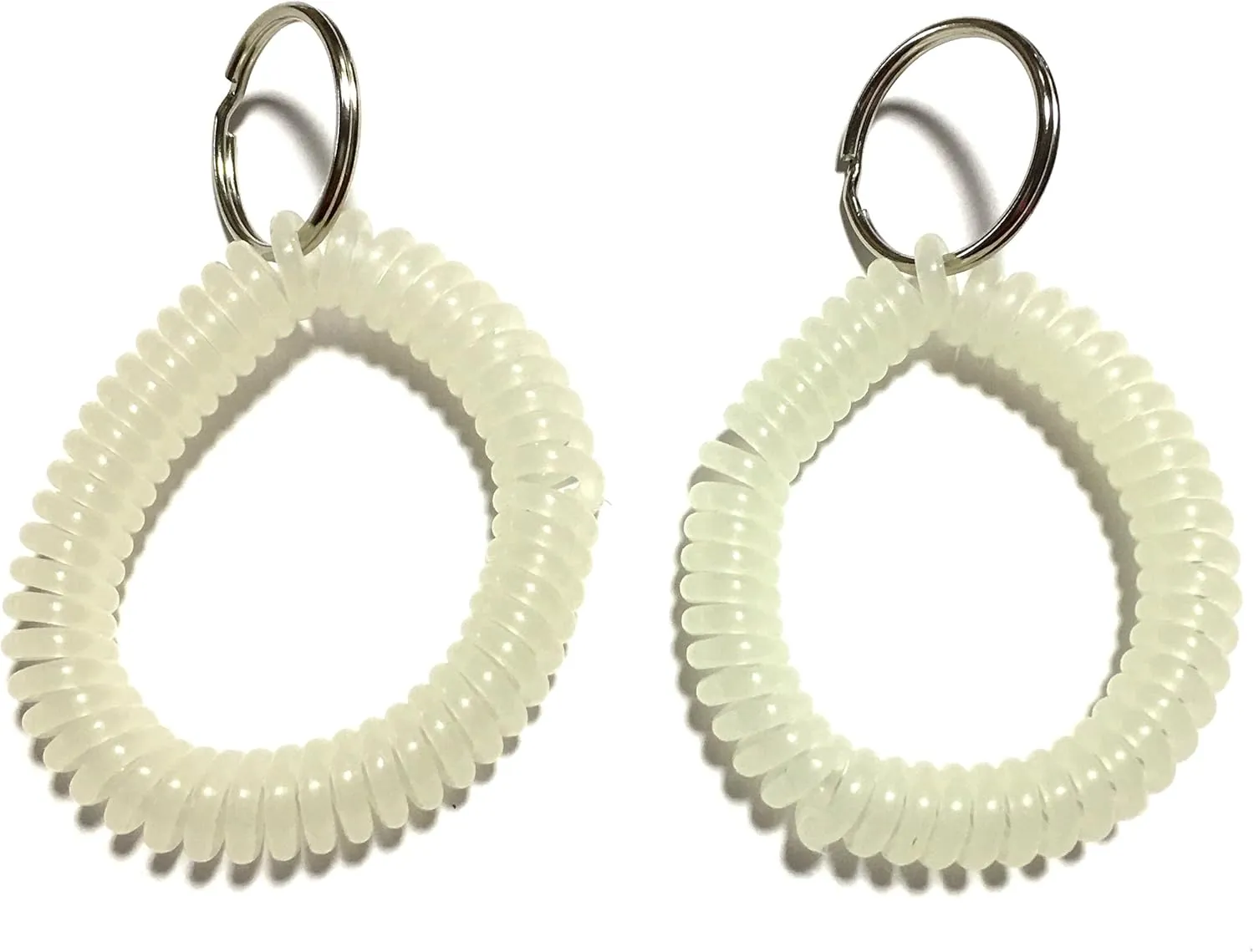2pc Excellent Quality ALAZCO Security Safety Glow in The Dark Key Chain Wrist Coil (with Key Ring) Great for Dorms, Home, Office, Night Shift