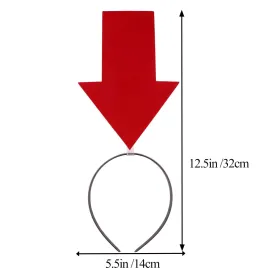 2pcs Funny Props Halloween Headdress Silly Cupid Headband Cupid Head Bopper Arrow Headband Hair Band with Arrowhead Halloween Funny Headband Exclamation Hoop Cloth Red