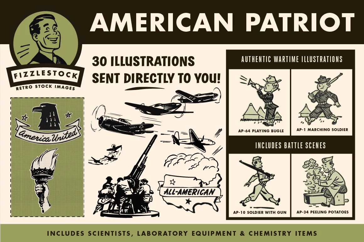 American Patriot | Retro American Clip Art