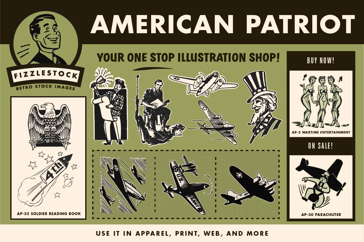 American Patriot | Retro American Clip Art