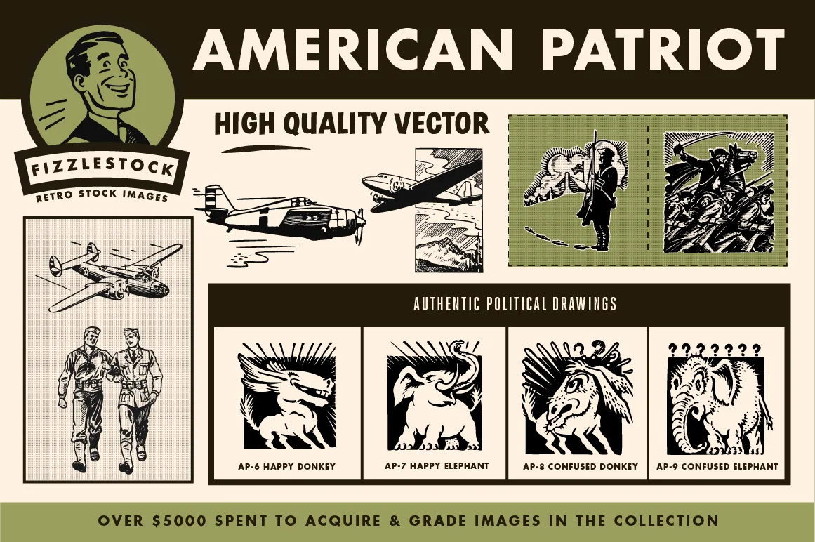 American Patriot | Retro American Clip Art