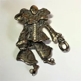 Articulated Vintage Clown Brooch