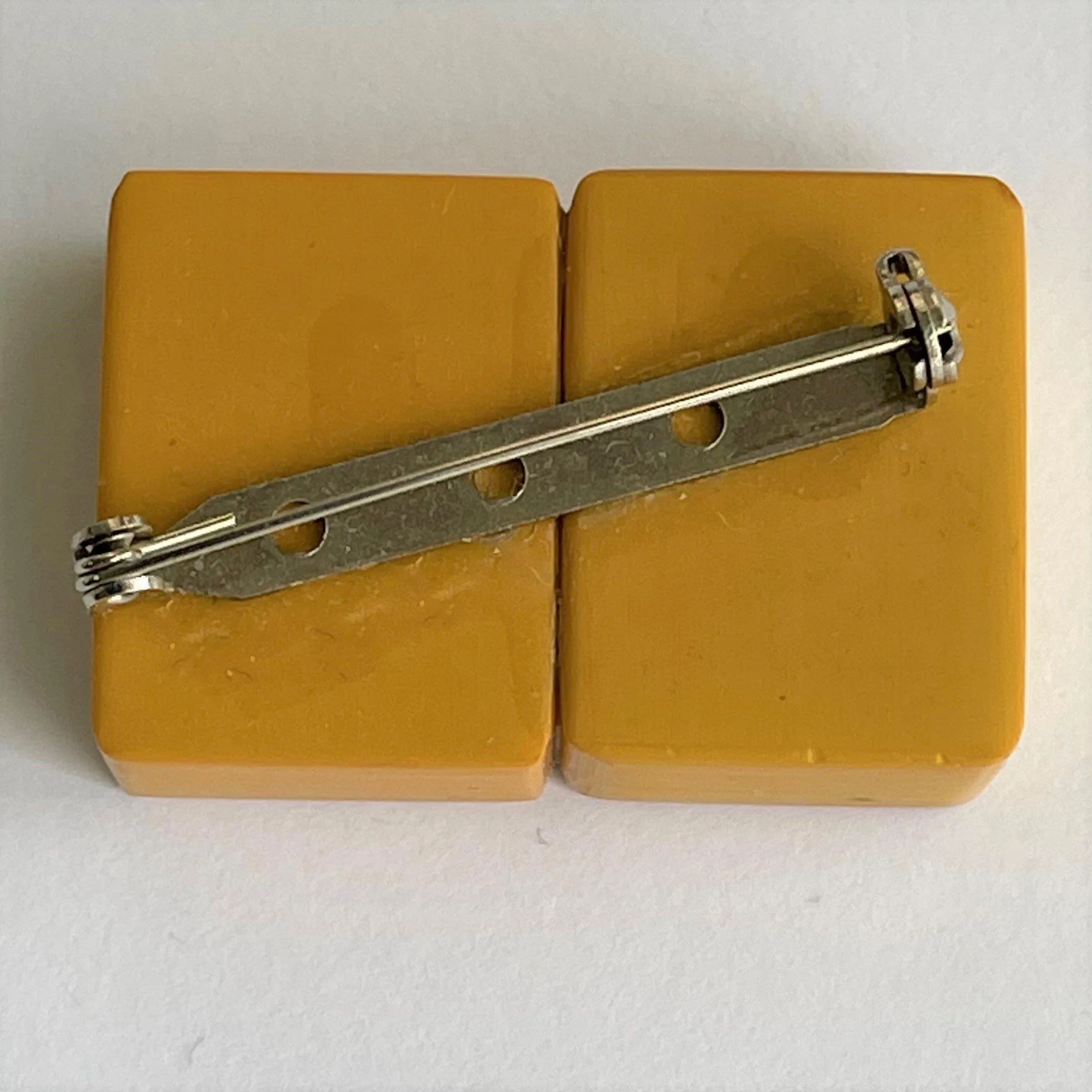 Bakelite Vintage Mahjong Tile Brooch