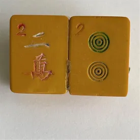 Bakelite Vintage Mahjong Tile Brooch