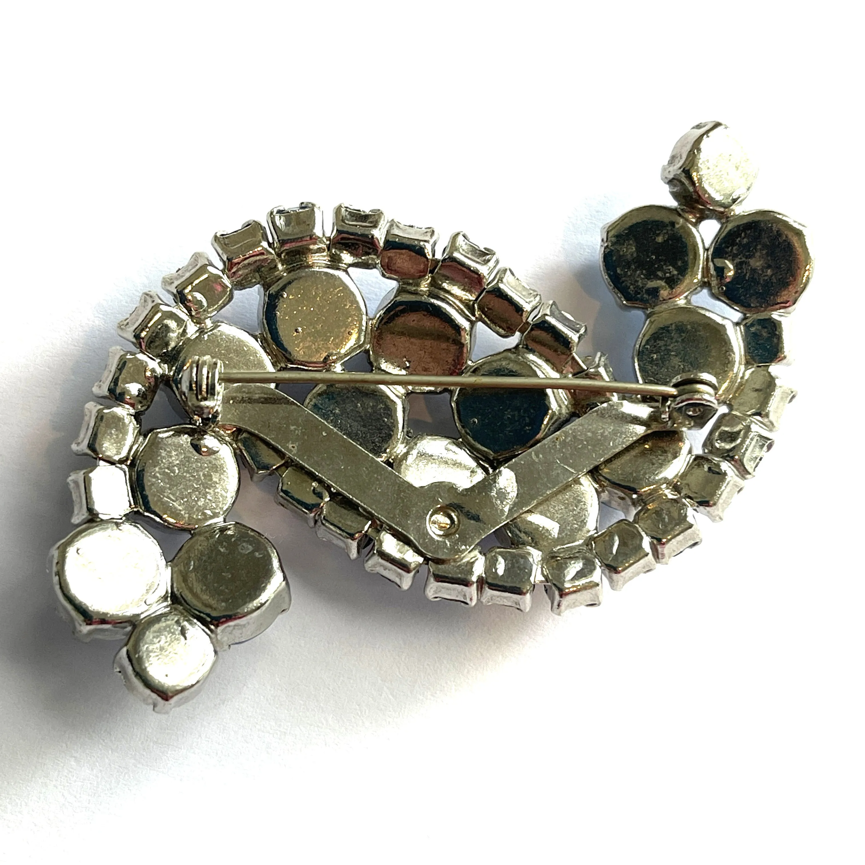 Blue Rhinestone Vintage Brooch