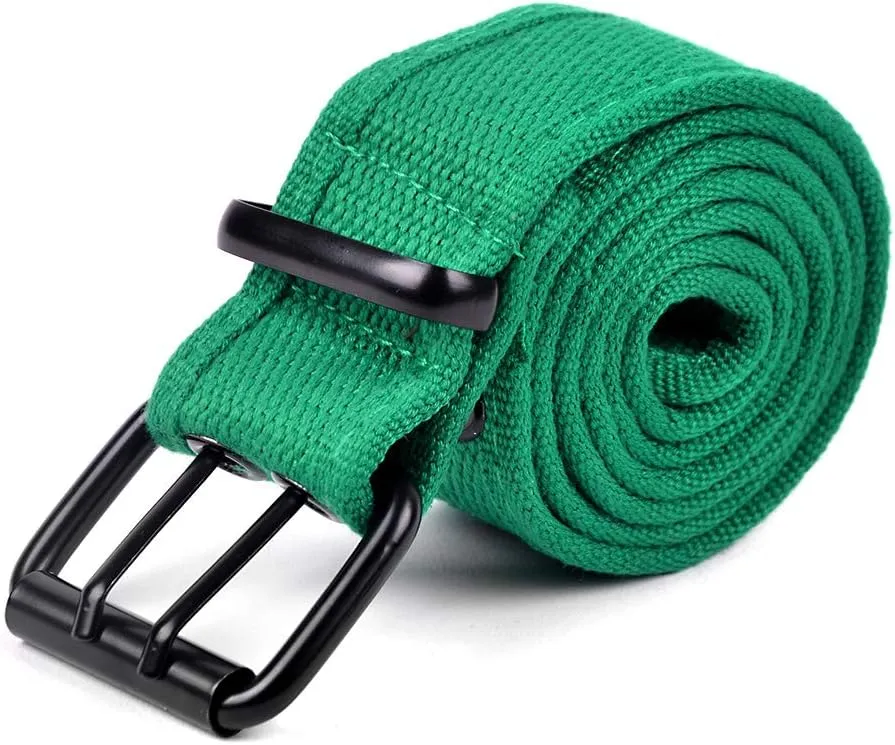 Boxed Gifts Parquet Casual Canvas Belt - Double Hole, Double Grommets for Men & Women