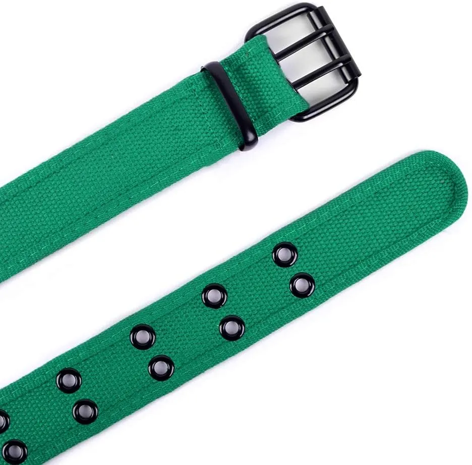 Boxed Gifts Parquet Casual Canvas Belt - Double Hole, Double Grommets for Men & Women