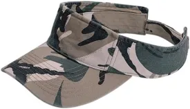 Camouflage Pattern Washed Outdoor Sun Visor