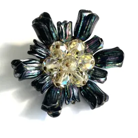 Carnival Glass Bead Vintage Brooch