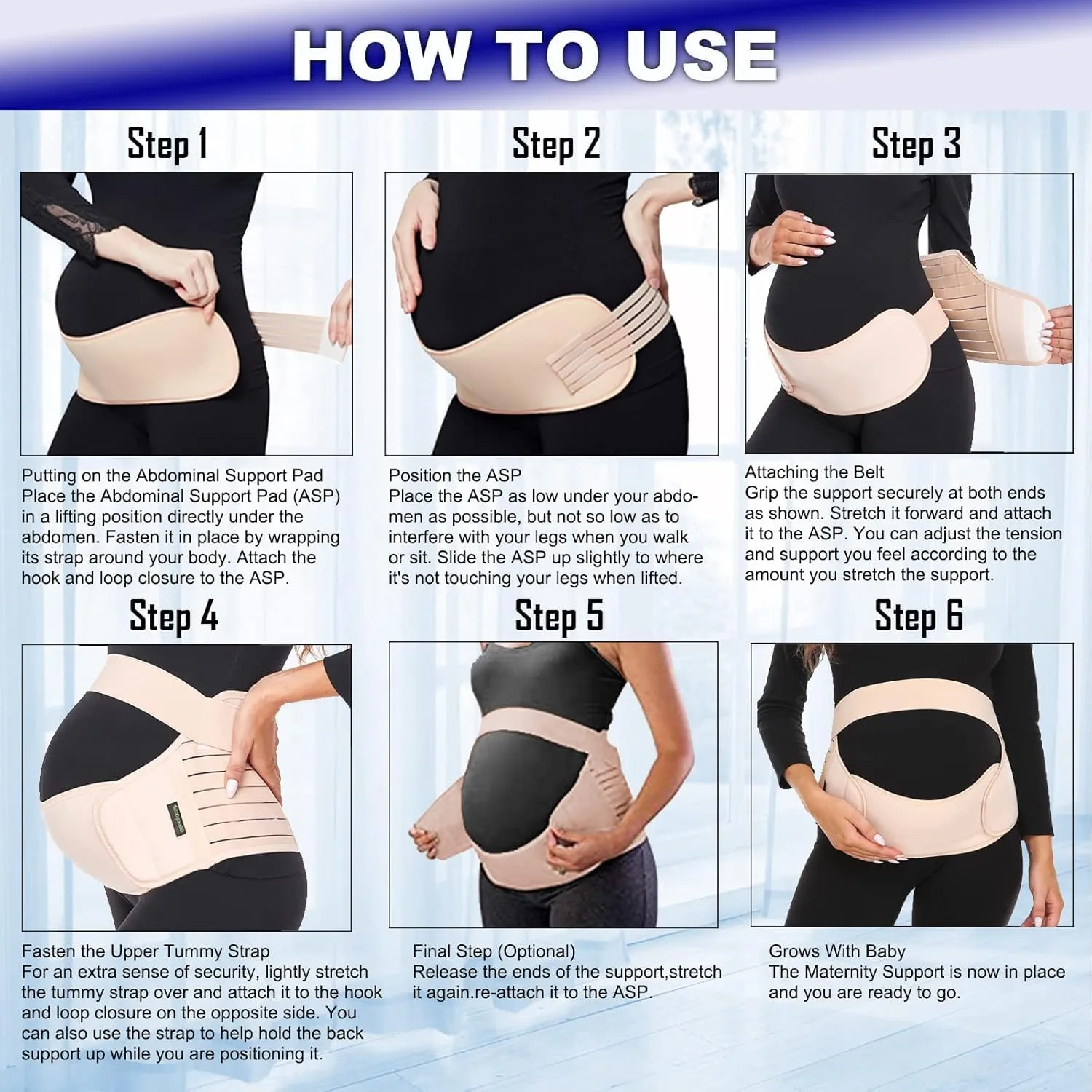 ChongErfei Maternity Belt Pregnancy Belly Band 3 in 1 Maternity Support Belt for Pregnant Back/Pelvic/Hip Pain, Maternity Band Belly Support for Pregnancy (Black, XL)