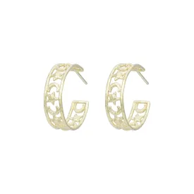 Cosmic Lover 14K Gold Sun and Moon Hoops