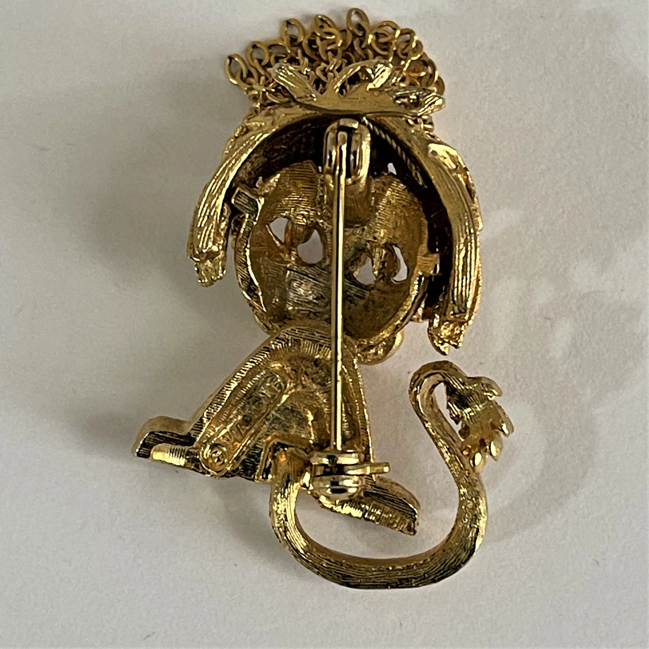Cute Lion, Chain Mail Hair Brooch