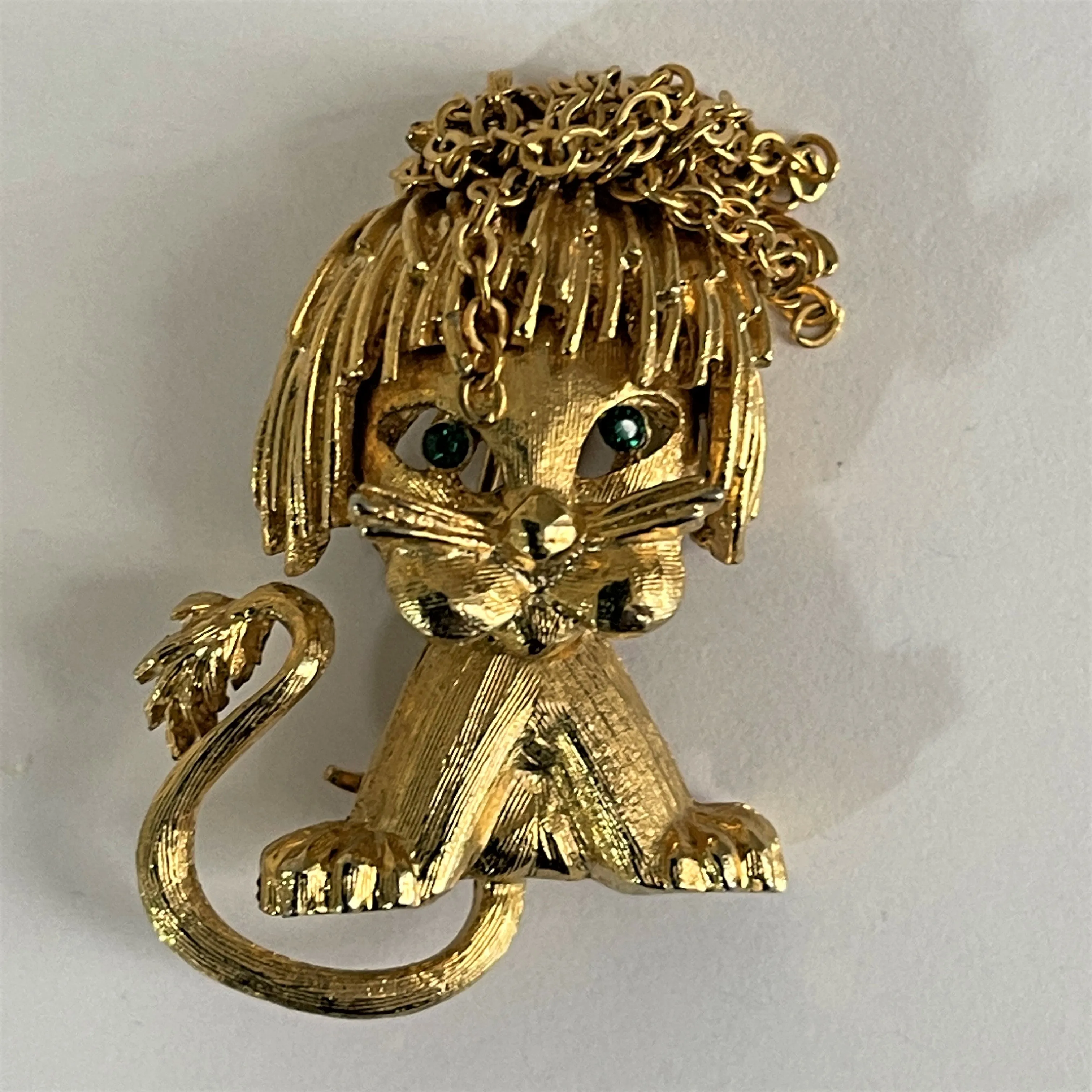 Cute Lion, Chain Mail Hair Brooch