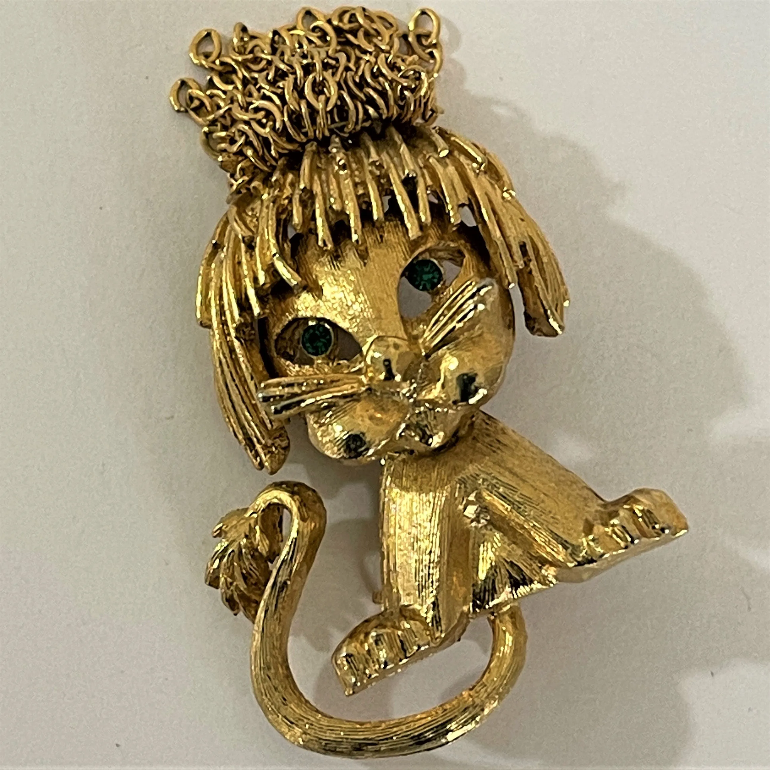 Cute Lion, Chain Mail Hair Brooch