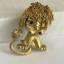 Cute Lion, Chain Mail Hair Brooch