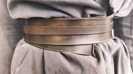 Dark Brown Leather Wrap Waist Belt with Cord Closure by ISHAOR - Handcrafted Statement Piece for Dress or Jacket
