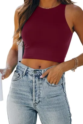 EFAN Womens Sexy Sleeveless Double Lined Crop Tops Workout Cute Tight Racerback Tank Tops Summer Clothes Teen Girls 2025