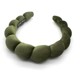 Fashion Headbands for Women Padded Fabric Hair Bands Wide Velvet Non Slip Headband Hair Accessories for Women Girls, Leaf Green