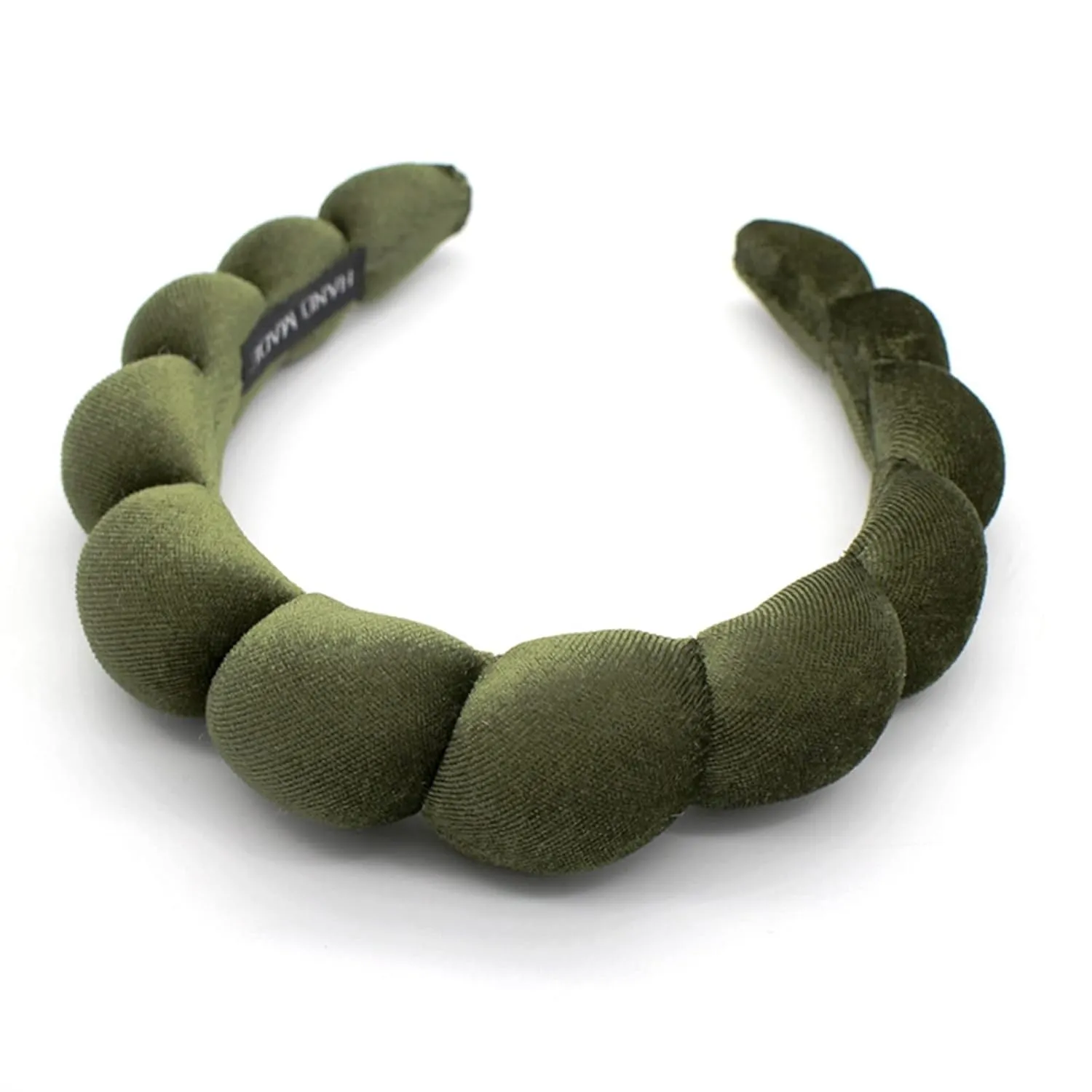 Fashion Headbands for Women Padded Fabric Hair Bands Wide Velvet Non Slip Headband Hair Accessories for Women Girls, Leaf Green
