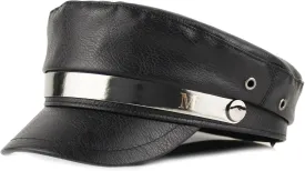 Faux Leather Newsboy Hat for Women Vintage Classic Costume Beret Cap for Men Sailor Fiddler Caps