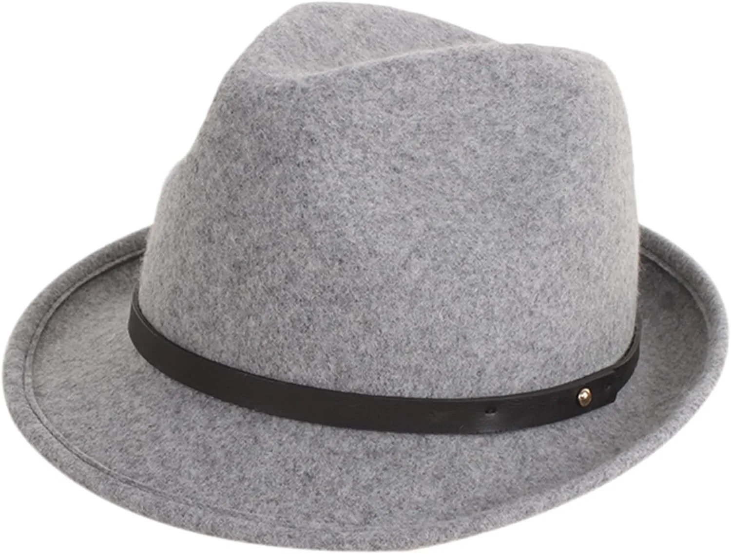 Fedora Hat 100% Wool Felt Classic Panama Hat Wide Brim Hat with Belt for Men Women