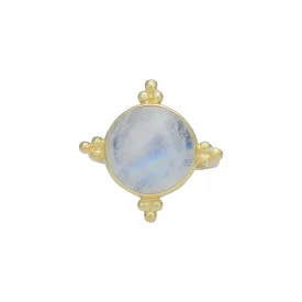 Full Moon Gold Moonstone Ring