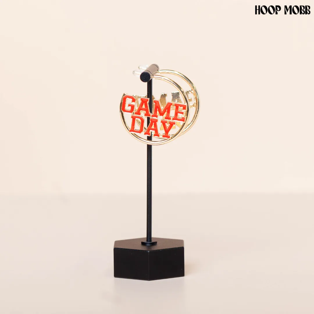 GAME DAY HOOPS - RED