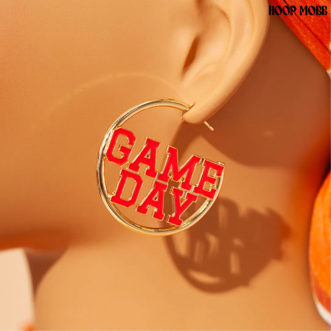 GAME DAY HOOPS - RED