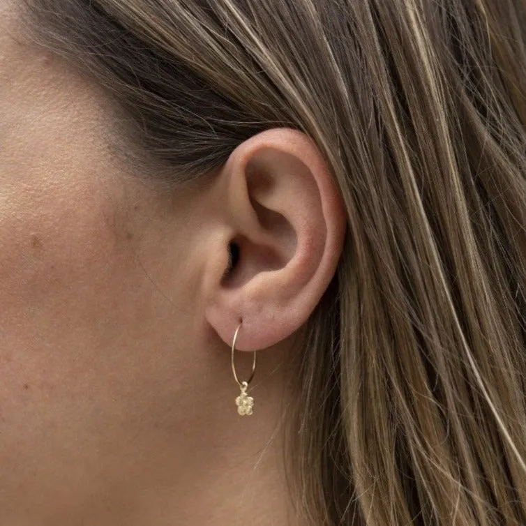 Gold Filled Dainty Flower Hoops