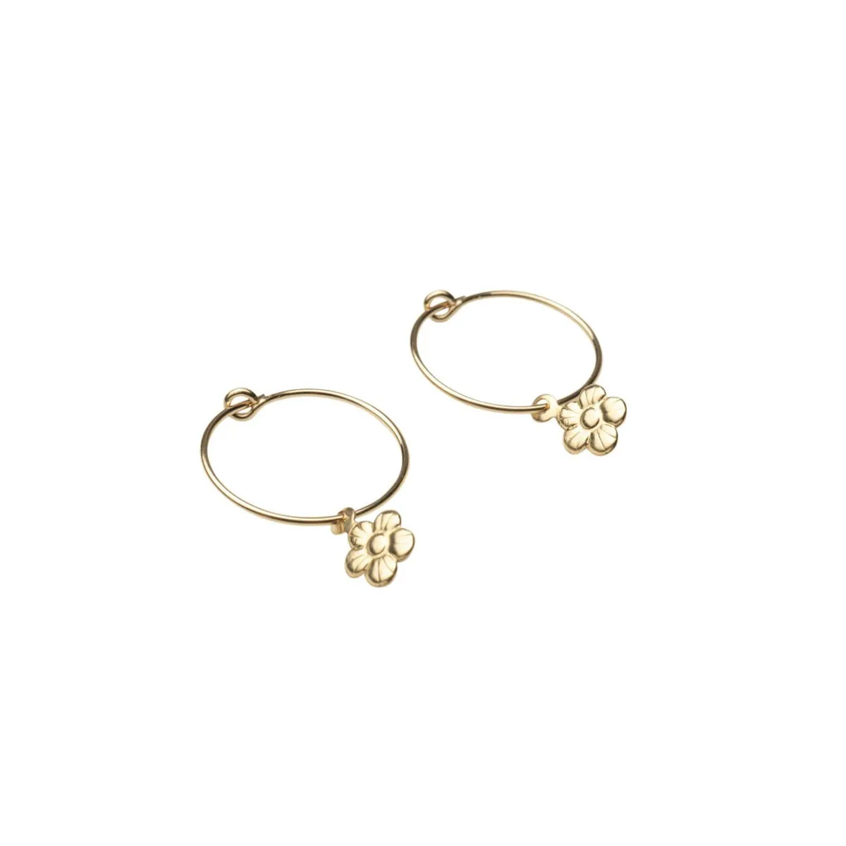 Gold Filled Dainty Flower Hoops