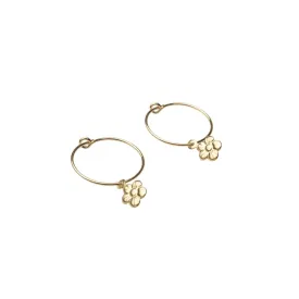 Gold Filled Dainty Flower Hoops
