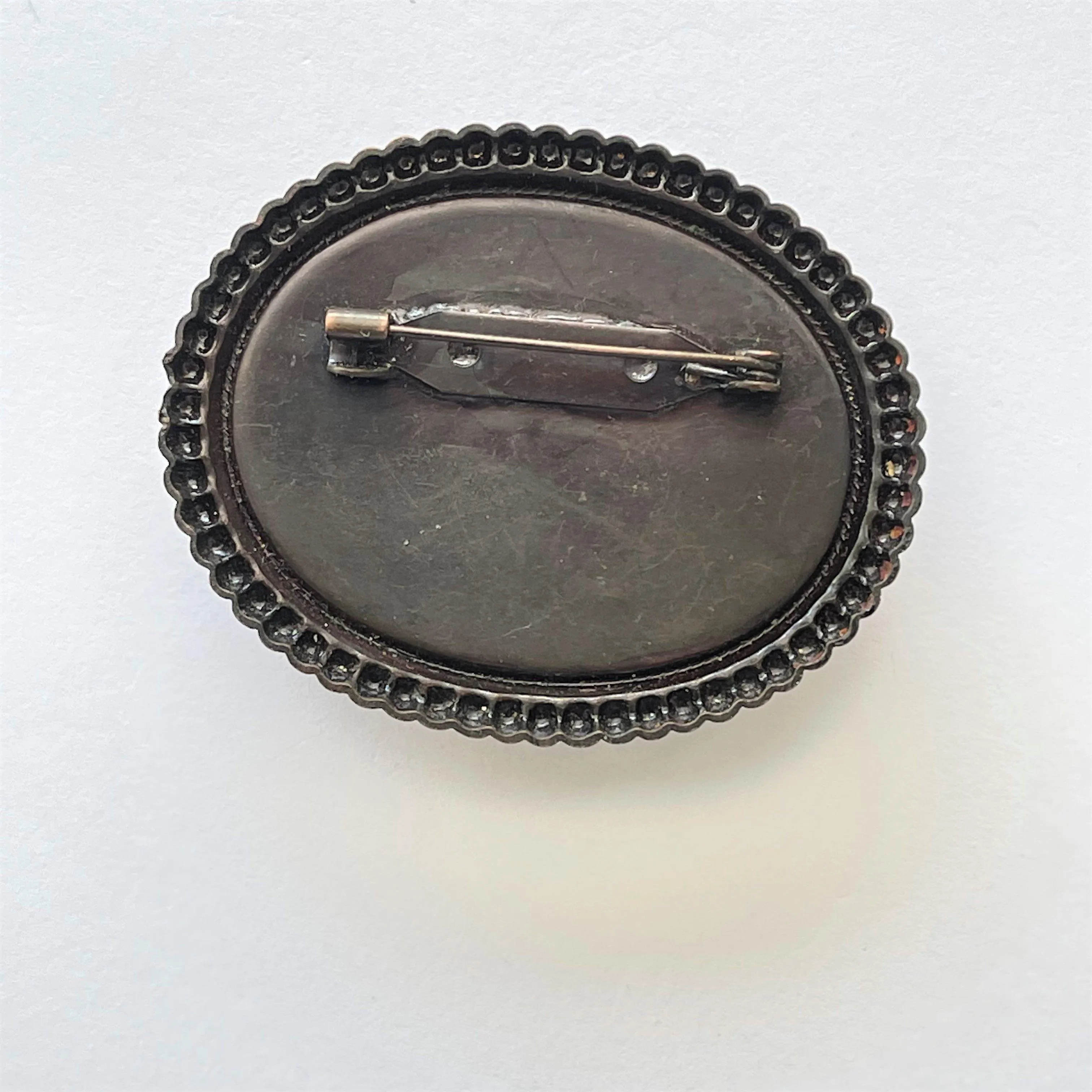 Hand Crafted Scene Under Perspex Vintage Brooch