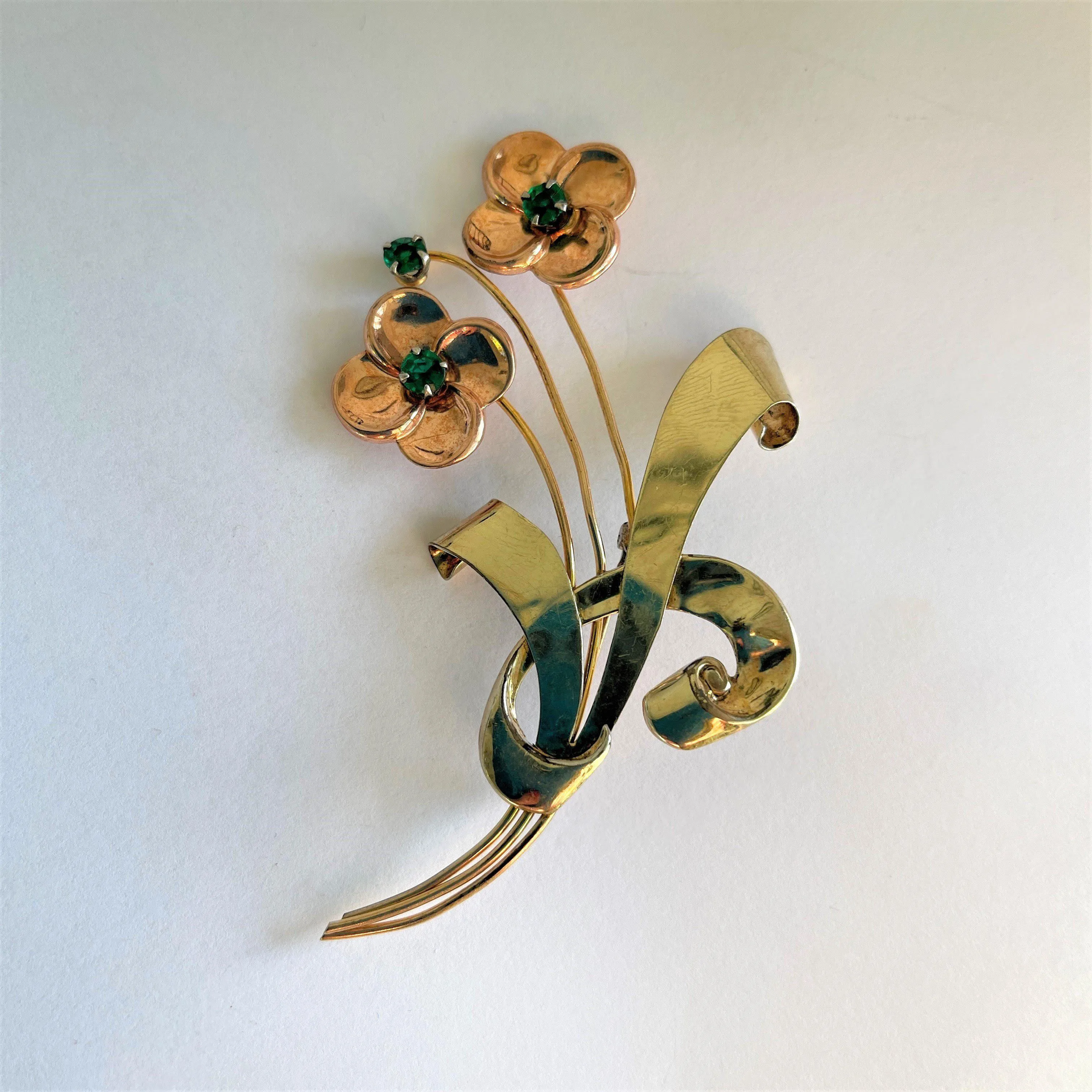 Harry Iskin USA 1940's Gold Filled Brooch