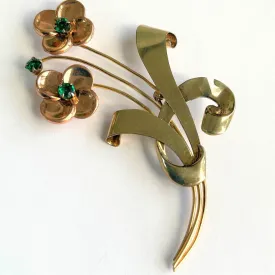Harry Iskin USA 1940's Gold Filled Brooch