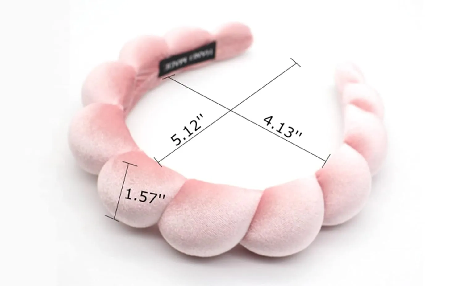 Headbands for Women, Cute Padded Fabric Hair Bands Wide Velvet Non Slip Headband Hair Accessories for Women Girls, Pink