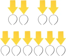 Homoyoyo Arrow Headband: 10Pcs Halloween Hair Hoop Funny Miss with Arrowhead Novelty Item Headpiece Photoshoot Props Costume for Halloween Party Carnival Party Photo Props (Yellow)