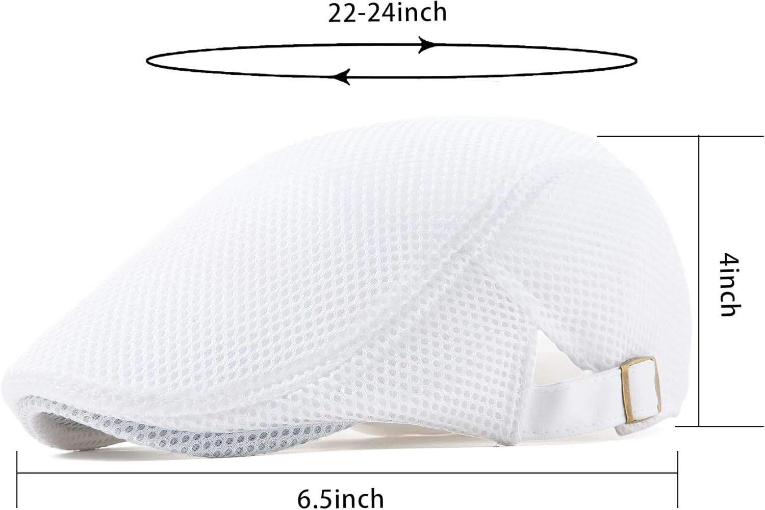 Lanzom Men's Breathable Mesh Summer Hat Adjustable Newsboy Beret Ivy Cap Cabbie Flat Cap Gatsby Driving Hunting Hats