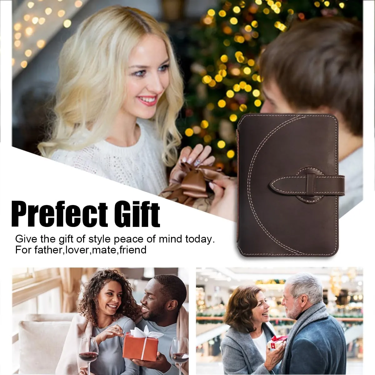 Leather Passport Wallet,Passport Holder for 2 Passport Books,Passport Cover Travel Accessories for Men Women