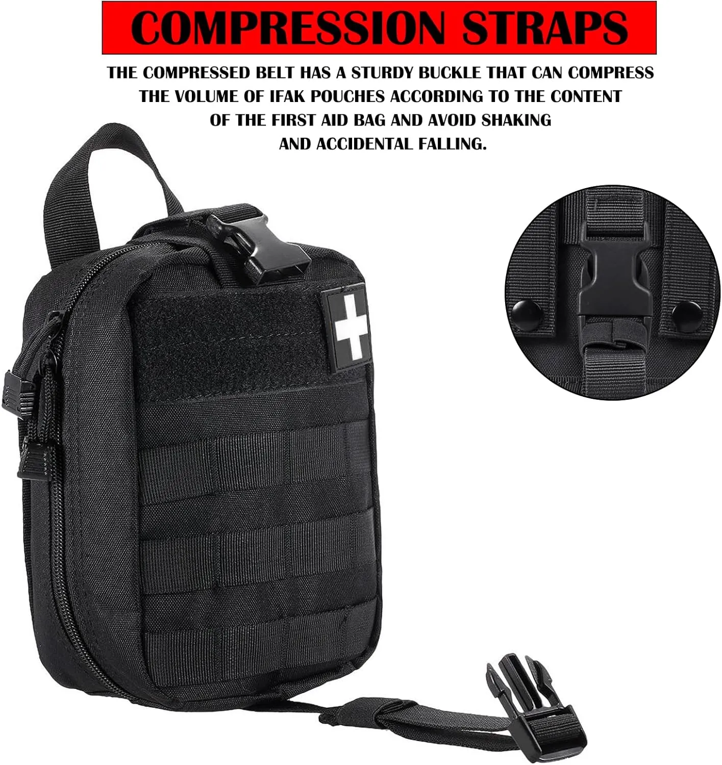 Molle First Aid Pouch Empty Medical Bag IFAK Tactical Rip-Away Pouches Small Bug Out Bags Trauma Medic Bag