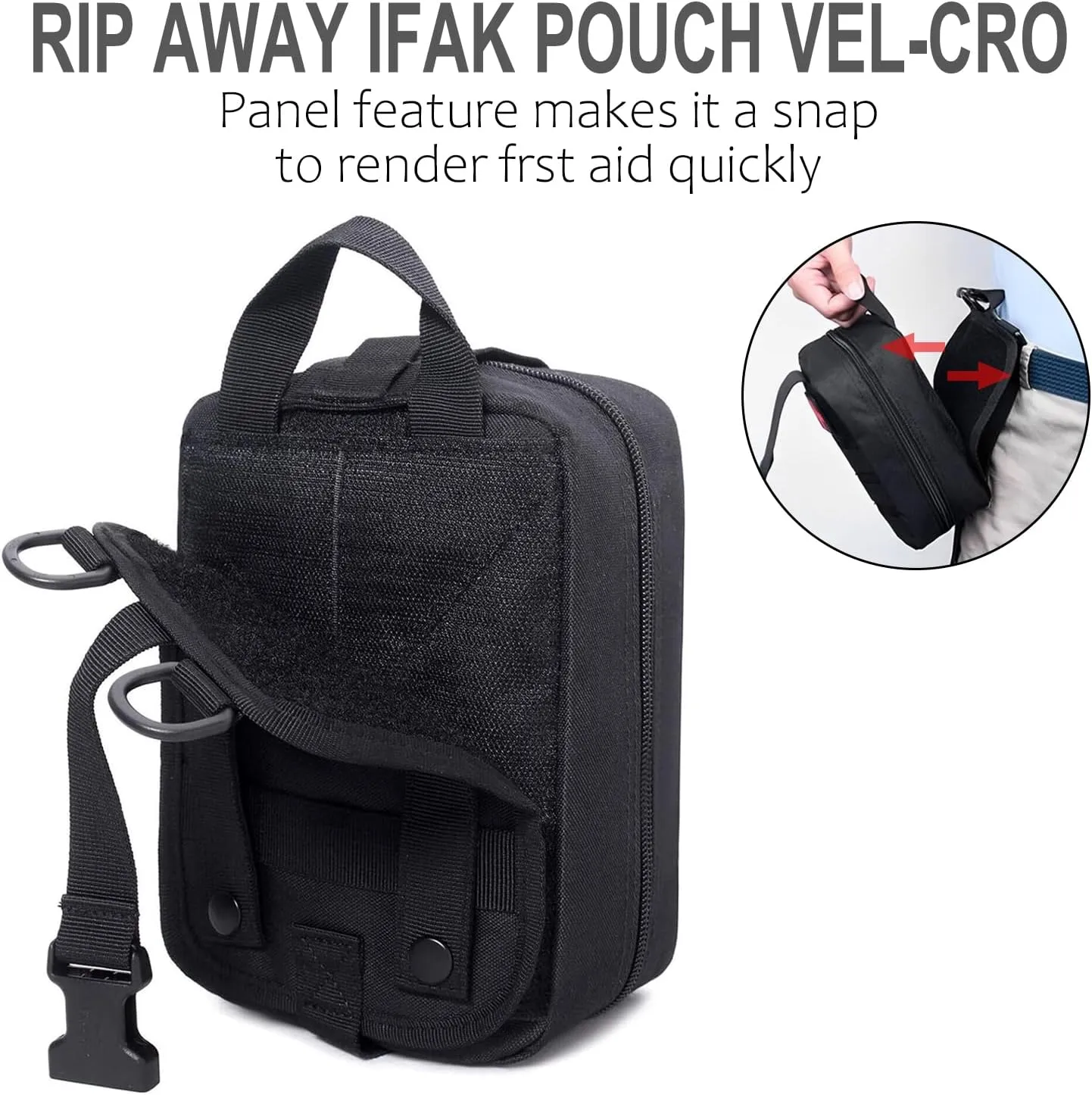 Molle First Aid Pouch Empty Medical Bag IFAK Tactical Rip-Away Pouches Small Bug Out Bags Trauma Medic Bag