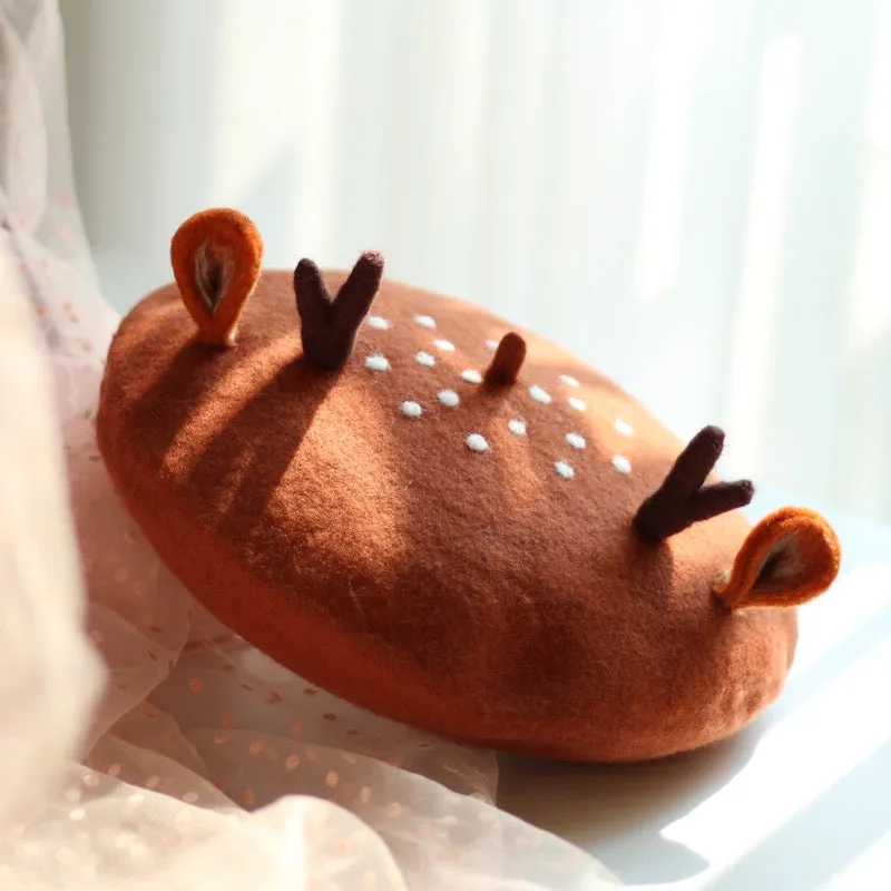 Oh Deer 🦌 Felted Wool Beret
