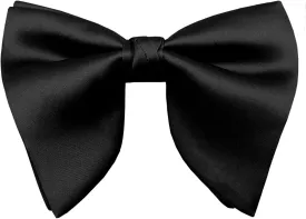 Oversized Bow Ties for Men, Pre Tied Clip on Men's Black Bowtie for Wedding Tuxedo Banquets Formal Wear