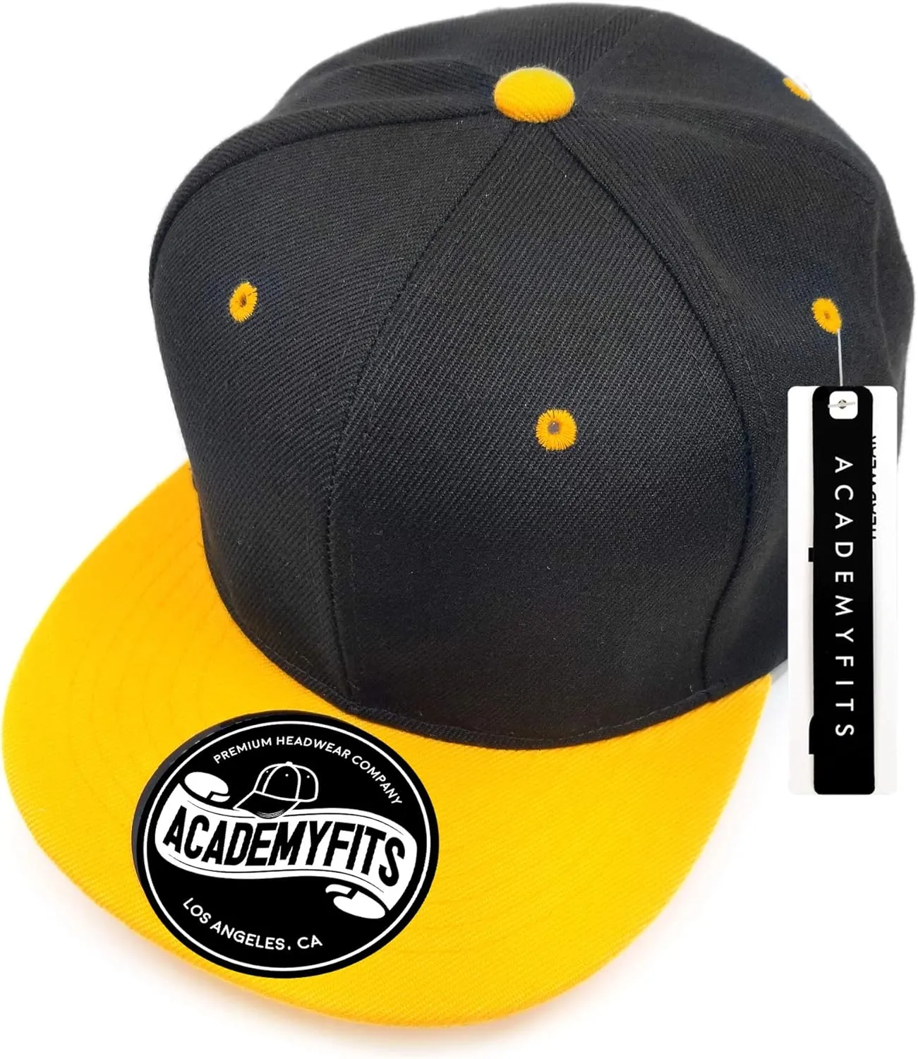 Quality 6 Panel High Crown Flat Visor Snapback Men Women Unisex Design Plain Blank Solid Hat 2 Tone Cap #1013