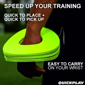 QUICKPLAY PRO Quick-Pick Flat Markers The Original Flat Field Cone! Easy Carry Spot Markers (Set of 10)