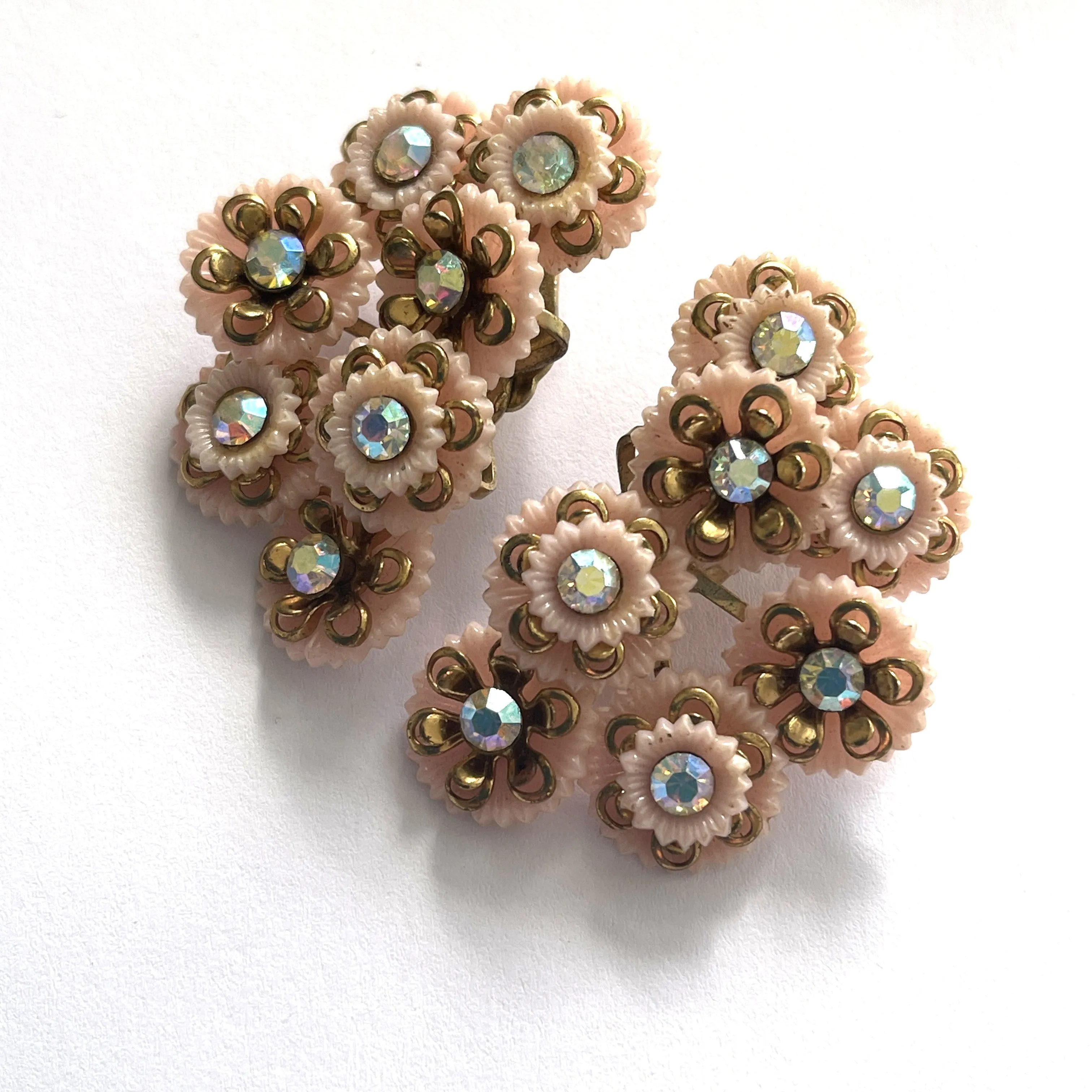 Retro 60's Fabulous Rhinestone Earrings