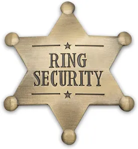 Ring Security Badge Metal Brooch Ring Bearer Gift Wedding Accessories Keepsake for Party, Rehearsal, boys, Youngs, Kids, Wedding Souvenirs (1)