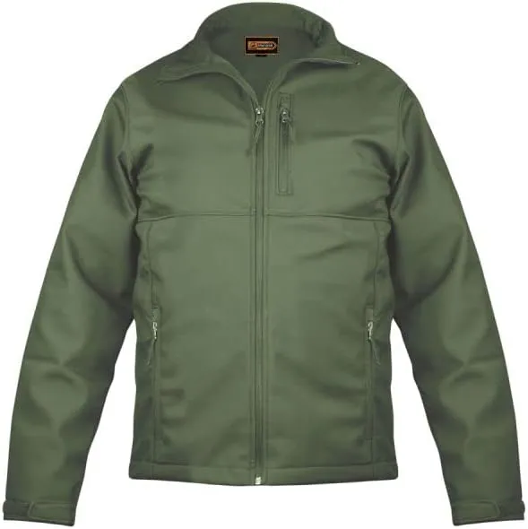 RYNO GEAR Men's Soft Shell Jacket Windproof Water-Resistant SoftShell Jacket Fleece Lineed All Season Jacket, Full Zip Up