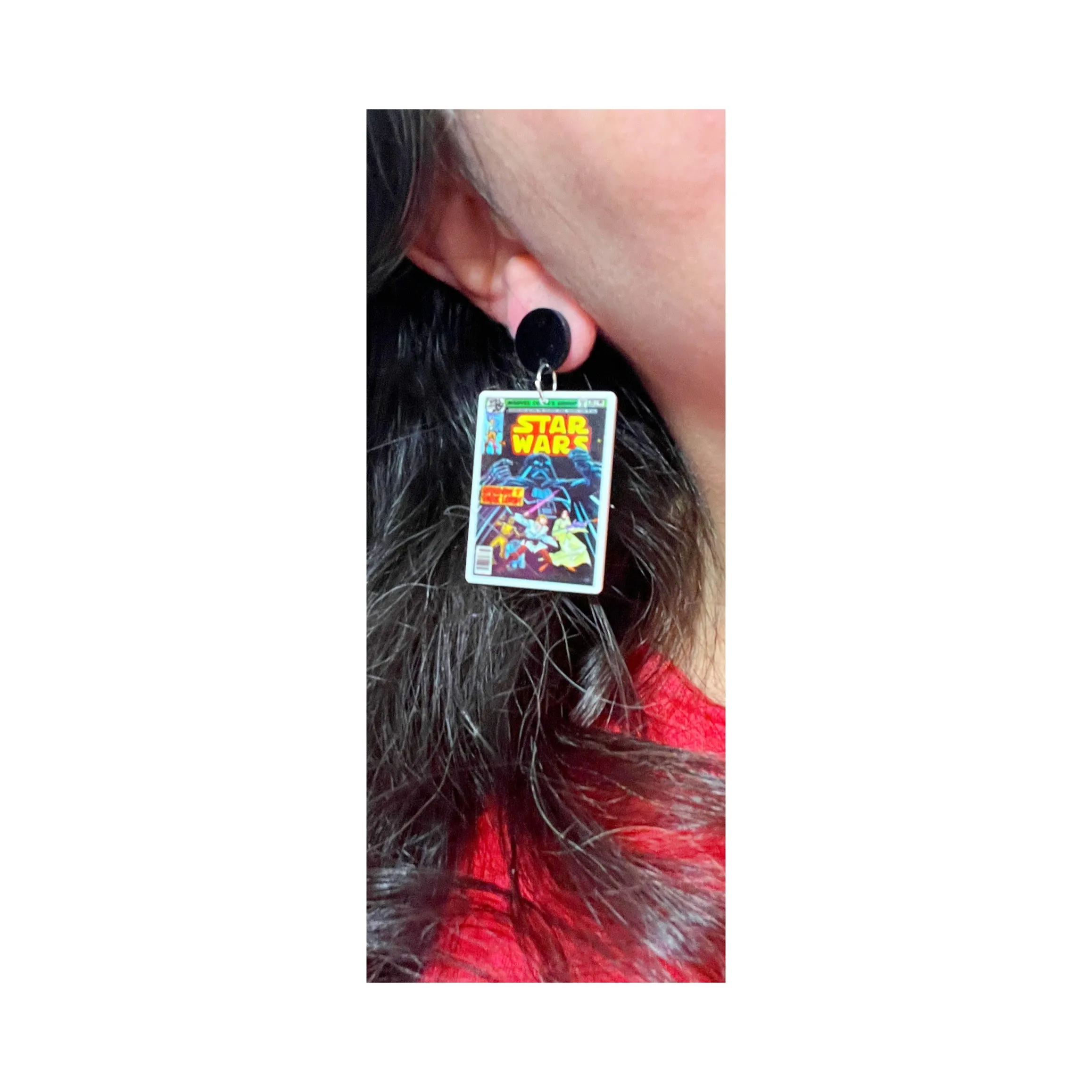 Space Retro Comic Drop Earrings