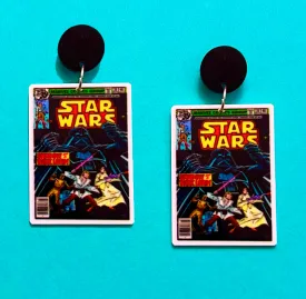 Space Retro Comic Drop Earrings
